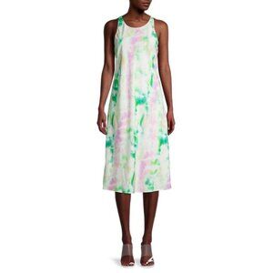 Amanda Uprichard Womens Tie Dye Racerback Midi Dress Sleeveless size Medium